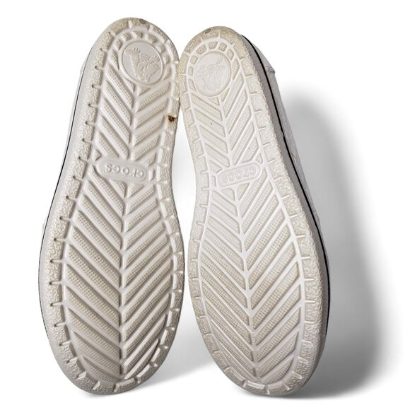 Crocs Nautical Loafer Women's Canvas Embroidered Metallic Gold Anchor Slip On 10 - Picture 10 of 13